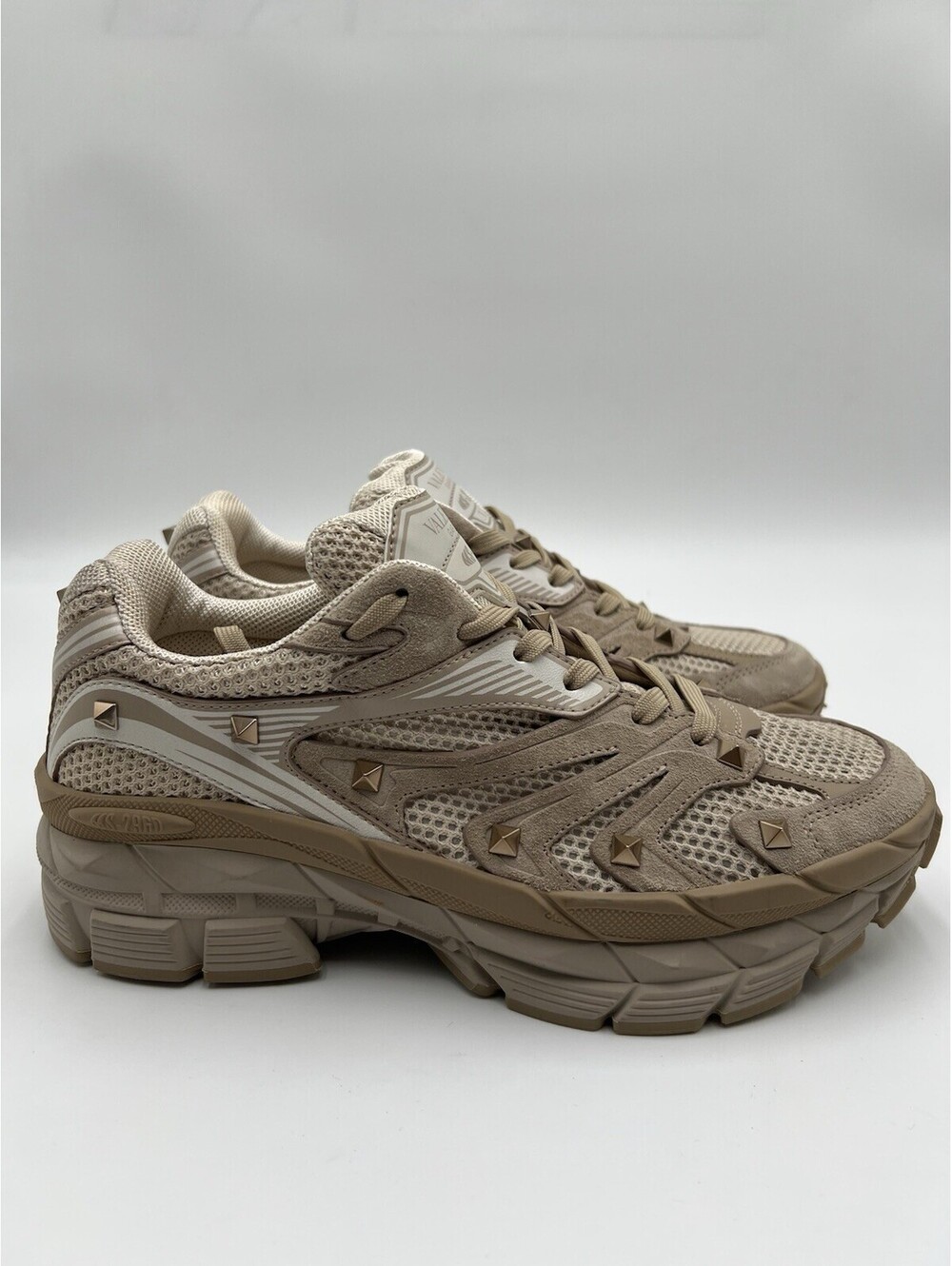 VALENTINO GARAVANI MS-2960 VG panelled Mesh Sneakers Beige Size 40